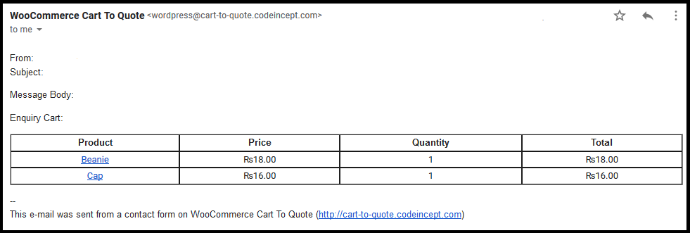 WooCommerce Cart To Quote Plugin - 1