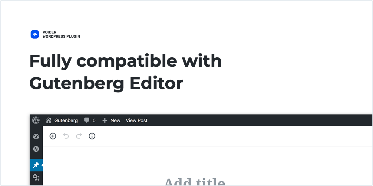 Fully compatible with WordPress Gutenberg Editor