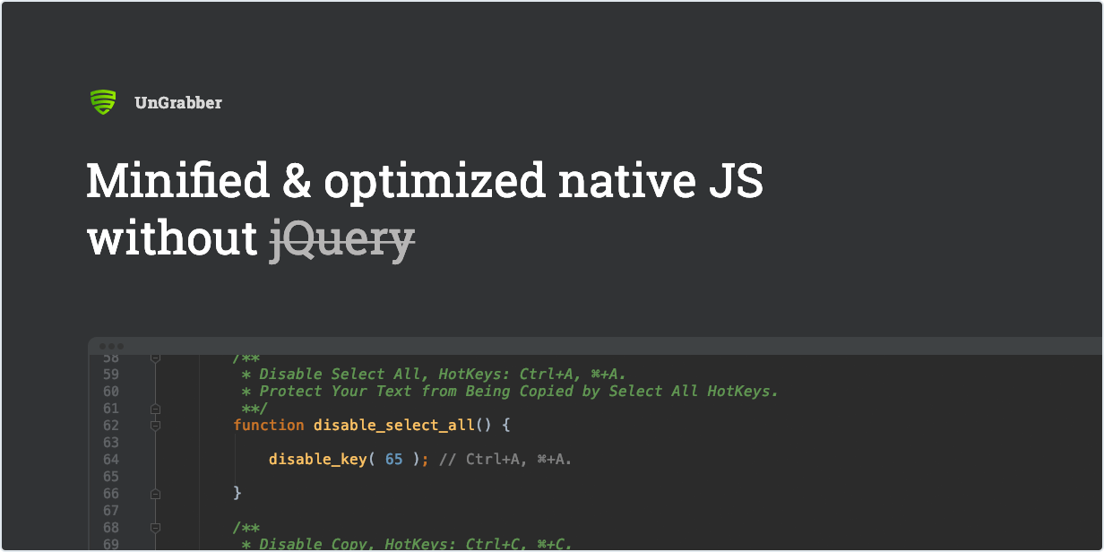 Minified & optimized native JS without jQuery