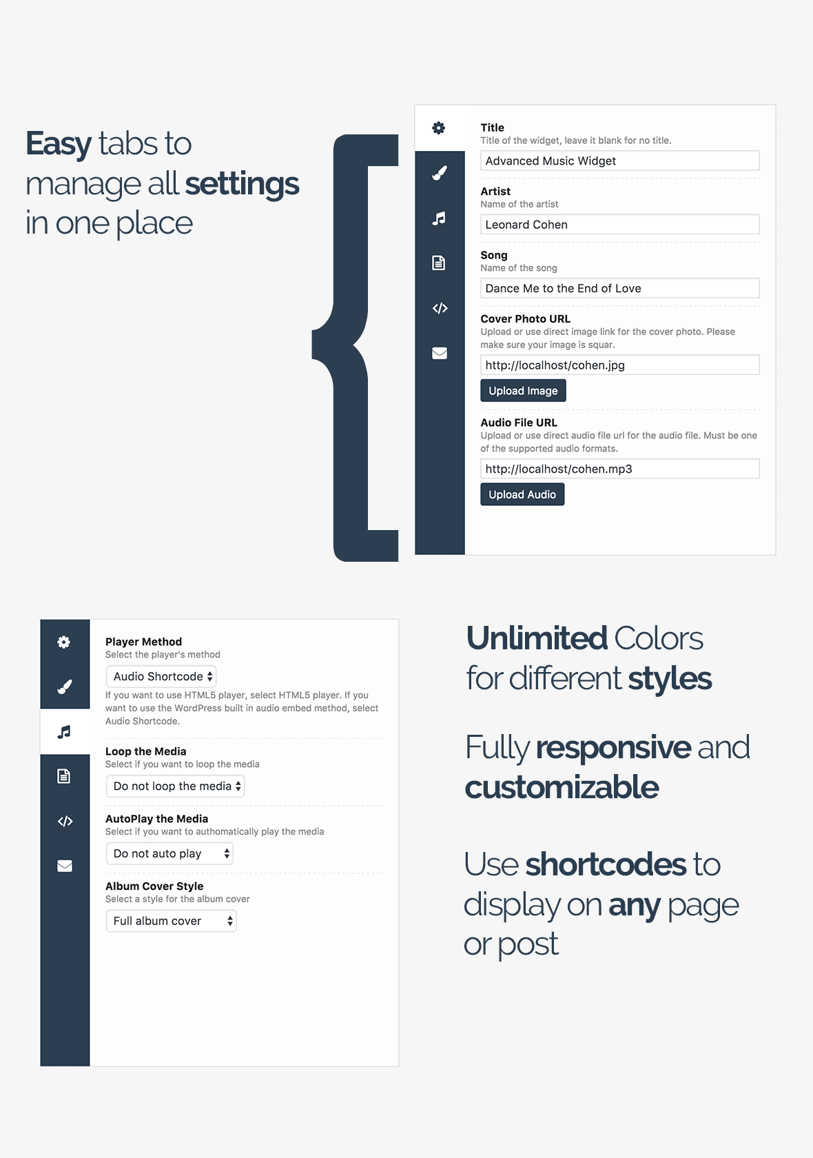 Advanced Music Widget WordPress Plugin - 2