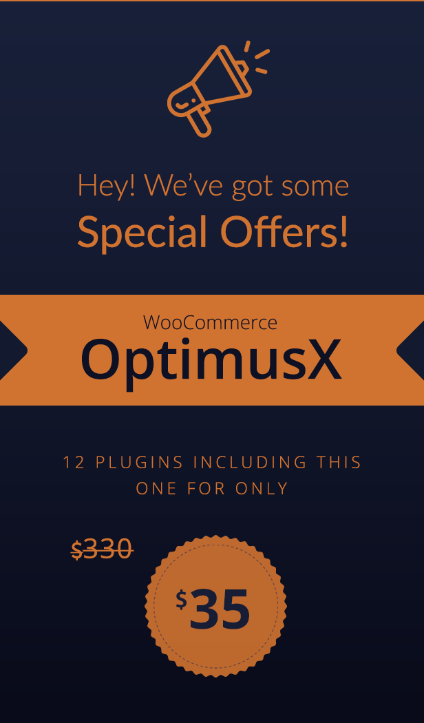 WooCommerce OptimusX Offer