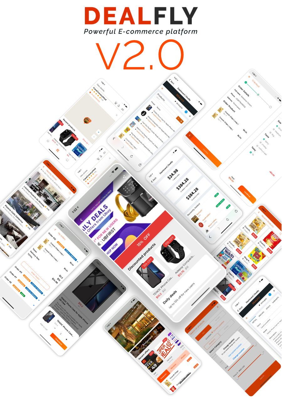 Dealfly - E-commerce & multi-vendors marketplace,Offers, Subscription system - iOS & Android - v2.1 - 1