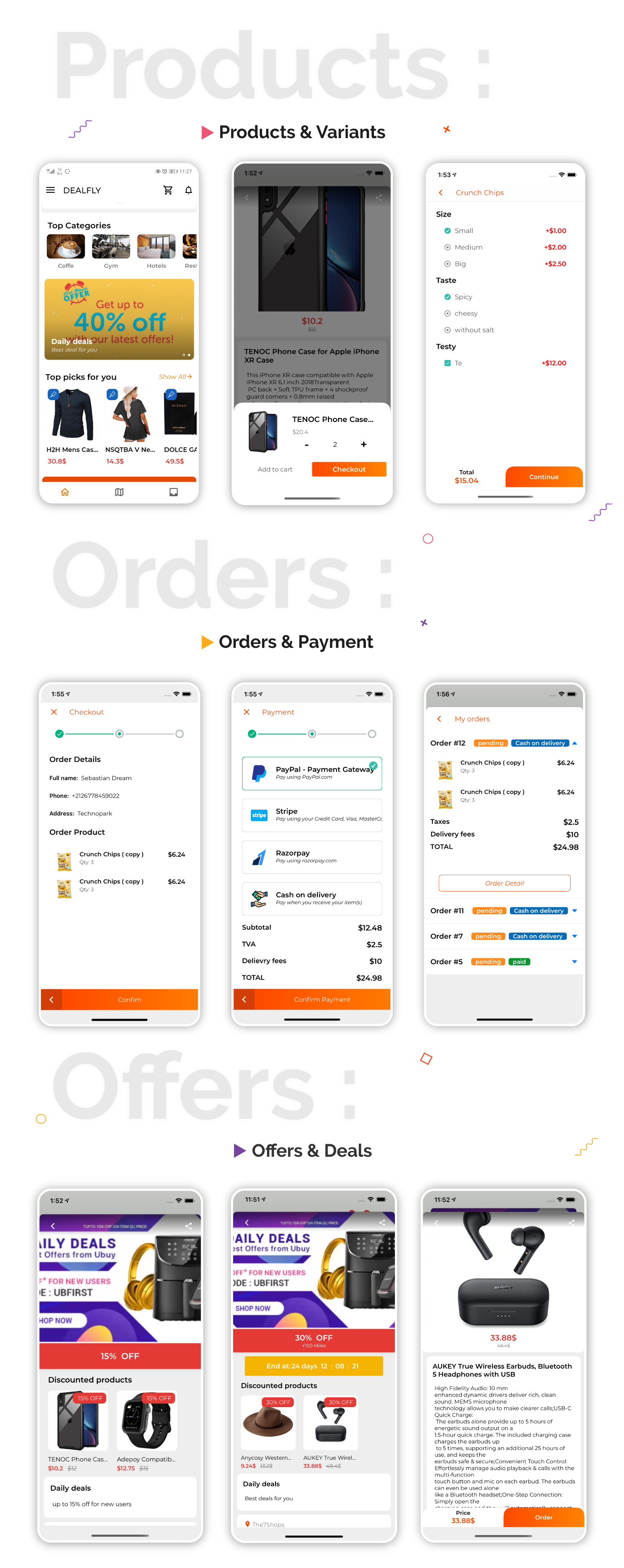 Dealfly - E-commerce & multi-vendors marketplace,Offers, Subscription system - iOS & Android - v2.1 - 4