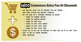 WooCommerce Extra Fee or discount 