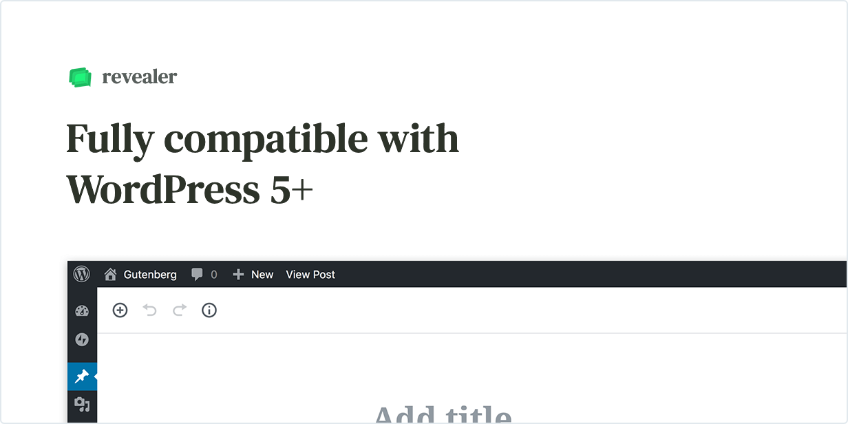 Fully compatible with Gutenberg editor
