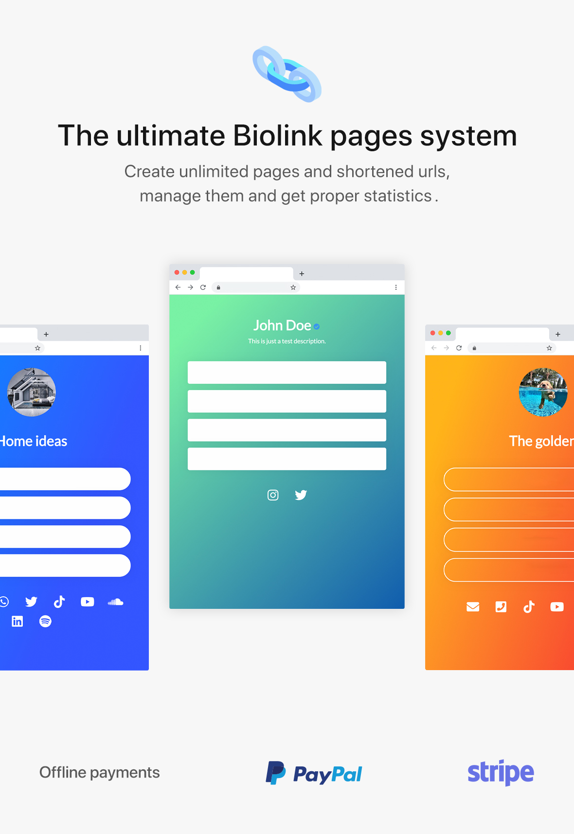 BioLinks - Instagram & TikTok Bio Links & URL Shortener (SAAS Ready) - 1