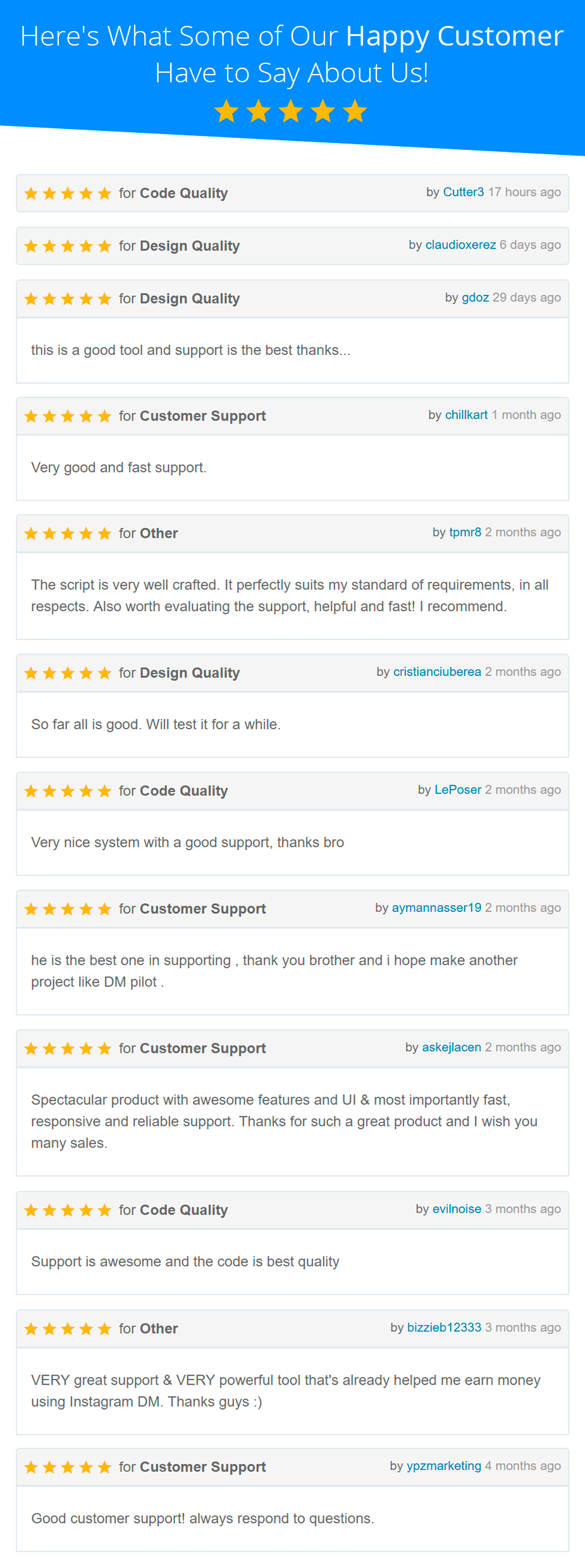 Here's What Some of Our Happy Customer Have to Say About Us!