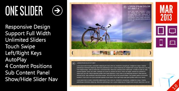 OneSlider - Responsive Slider With Interactive Content