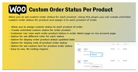WooCommerce Order Status Per Product 