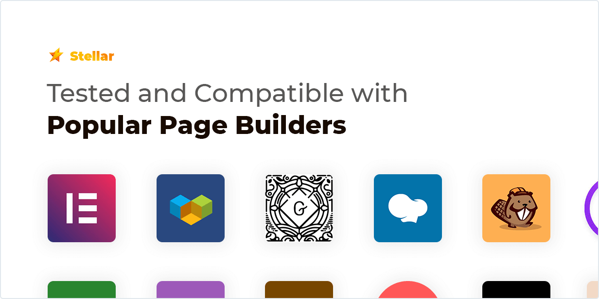 Stellar Rating WordPress plugin are tested and Compatible with Popular Page Builders