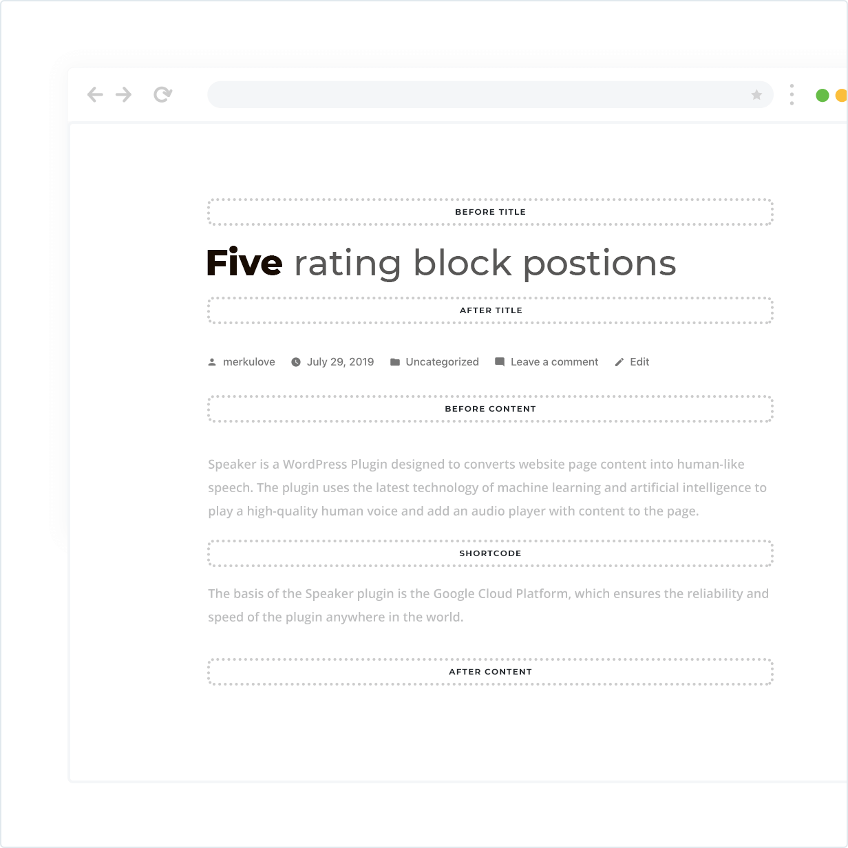 5 rating block positions