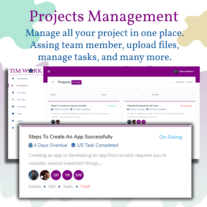 TimWork SaaS - Project Management Tool