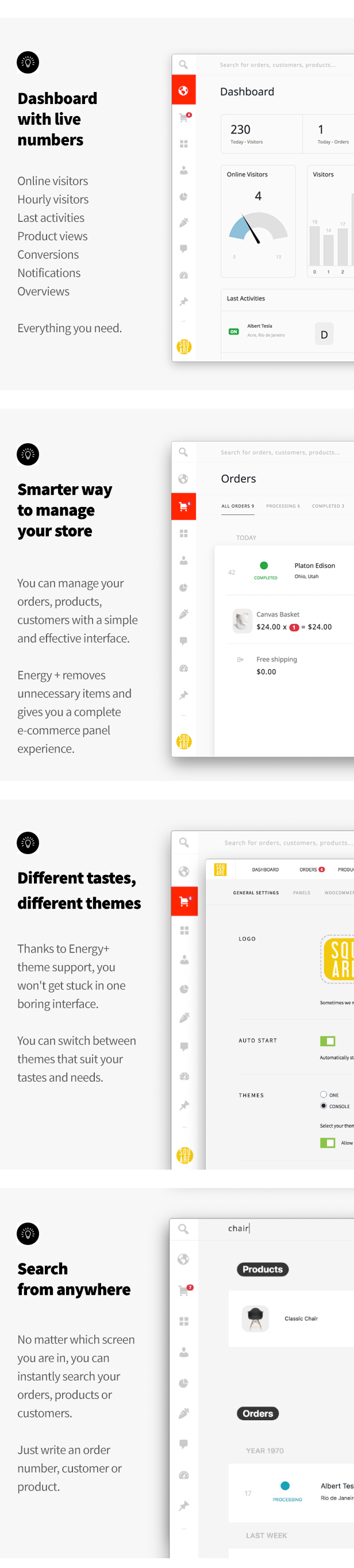 Energy+ A beautiful admin panel for WooCommerce