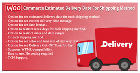 WooCommerce Estimated Delivery Date For Shipping Method 