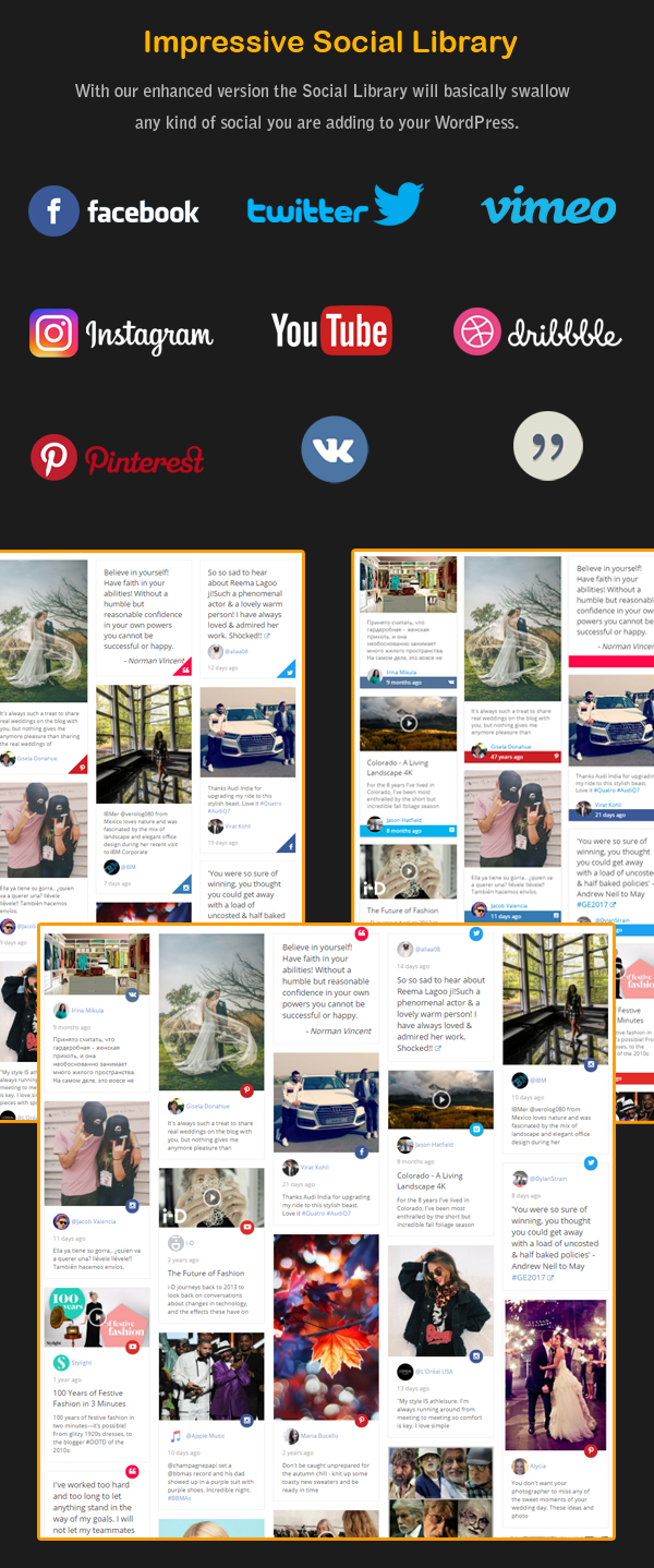 Visual Composer - Social Stream Post Type Grid and Carousel