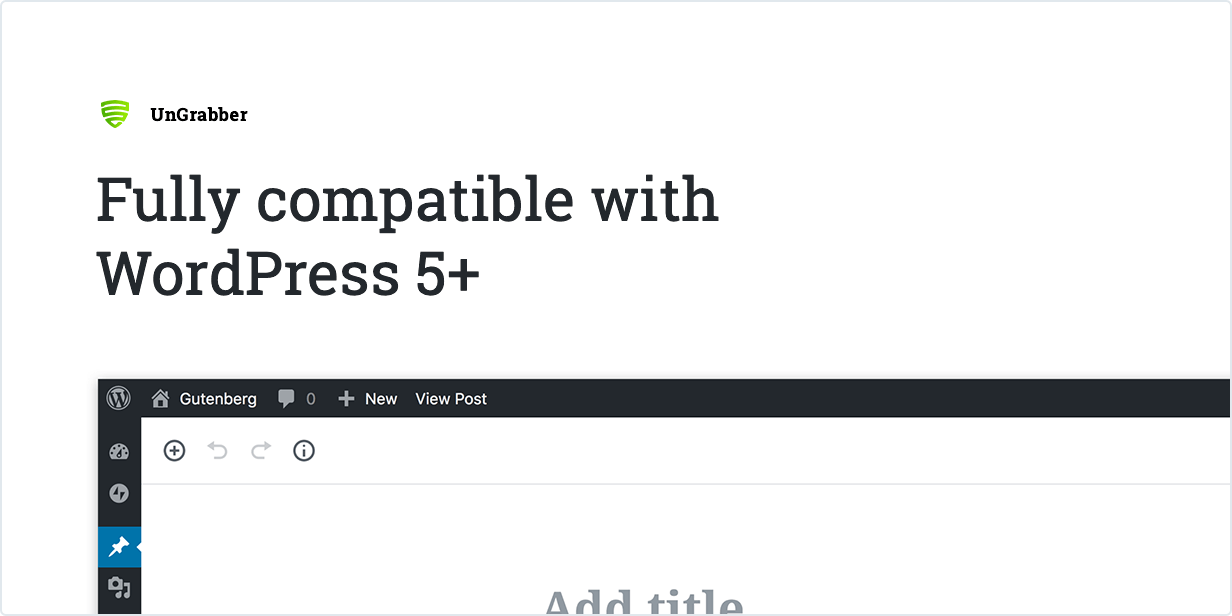 Fully compatible with WordPress 5+