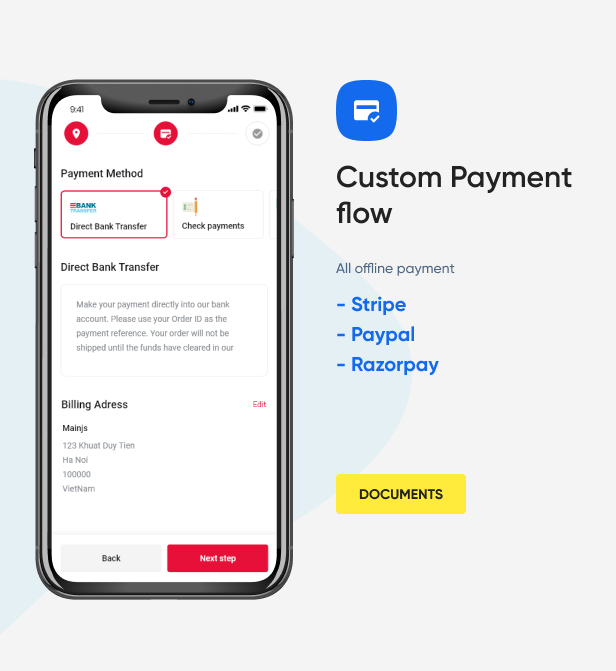 Custom Payment flow