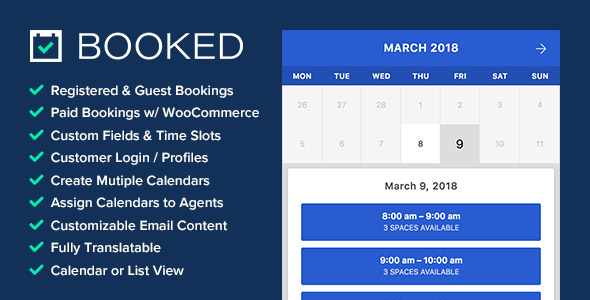 Booked – Appointment Booking for WordPress – Promex®