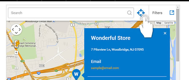 Google Maps Store Locator with Geo-Location in Super Store Finder for WordPress