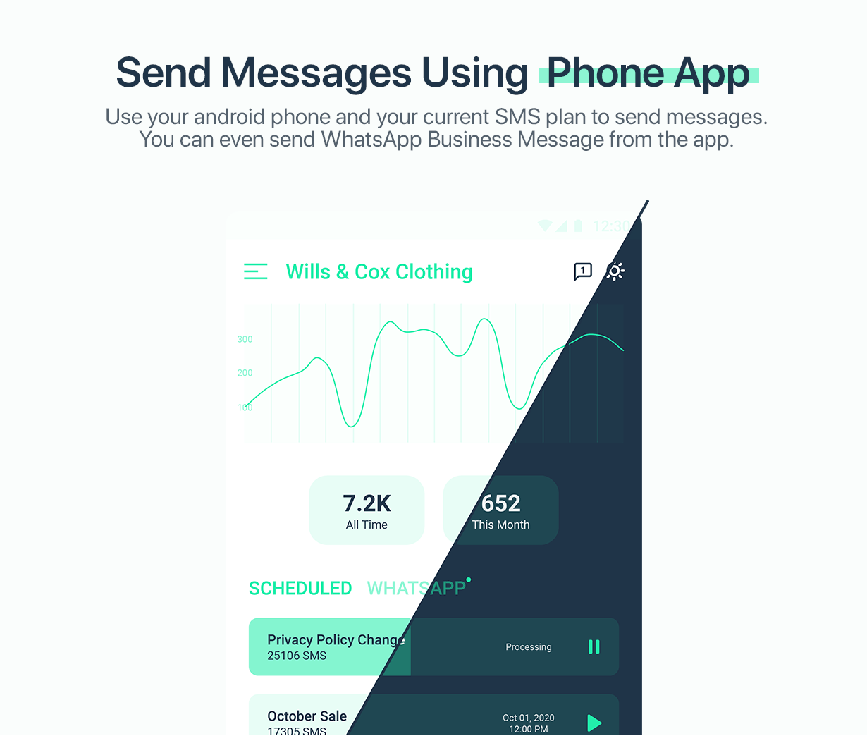 Send Messages using Phone App