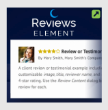 Reviews and Testimonials Element