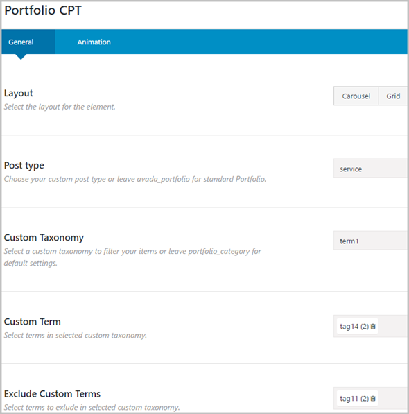 Custom Post Types, Taxonomies and Fields for Avada Builder - 4