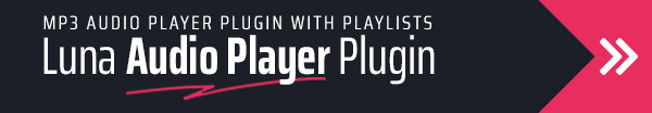 Luna Audio Player Plugin with Playlists and Audio Visualizer