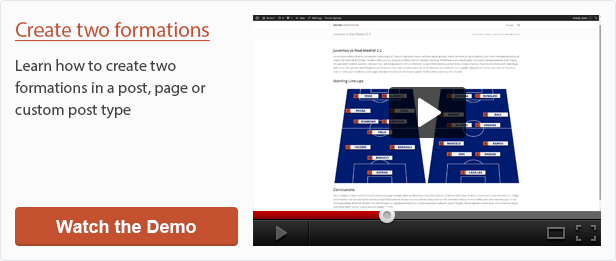 Create two formations with Soccer Formation VE