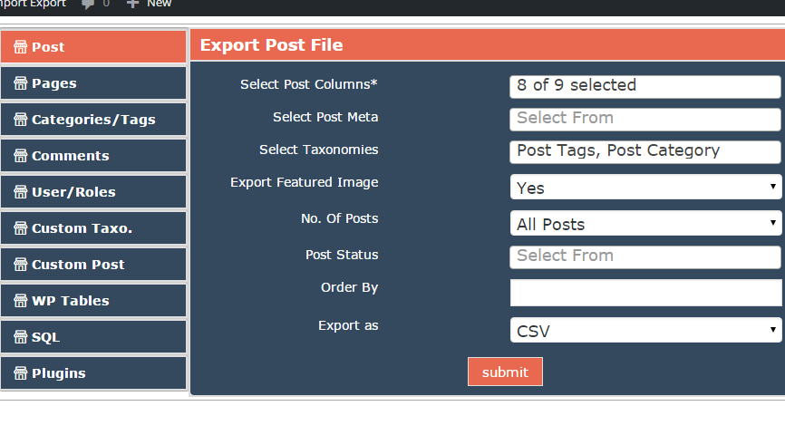 WordPress Awesome Import & Export Plugin - Import & Export WordPress Data - 2