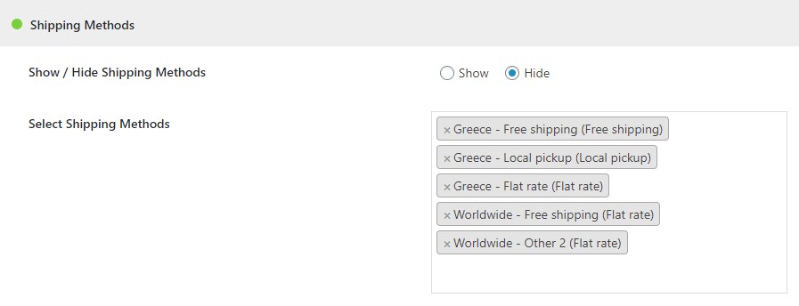 WooCommerce Hide Products, Categories, Prices, Payment and Shipping by User Role - 4