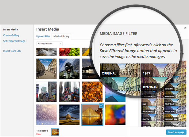 Ultimate Image Filters integrates directly into the WordPress Media Manager