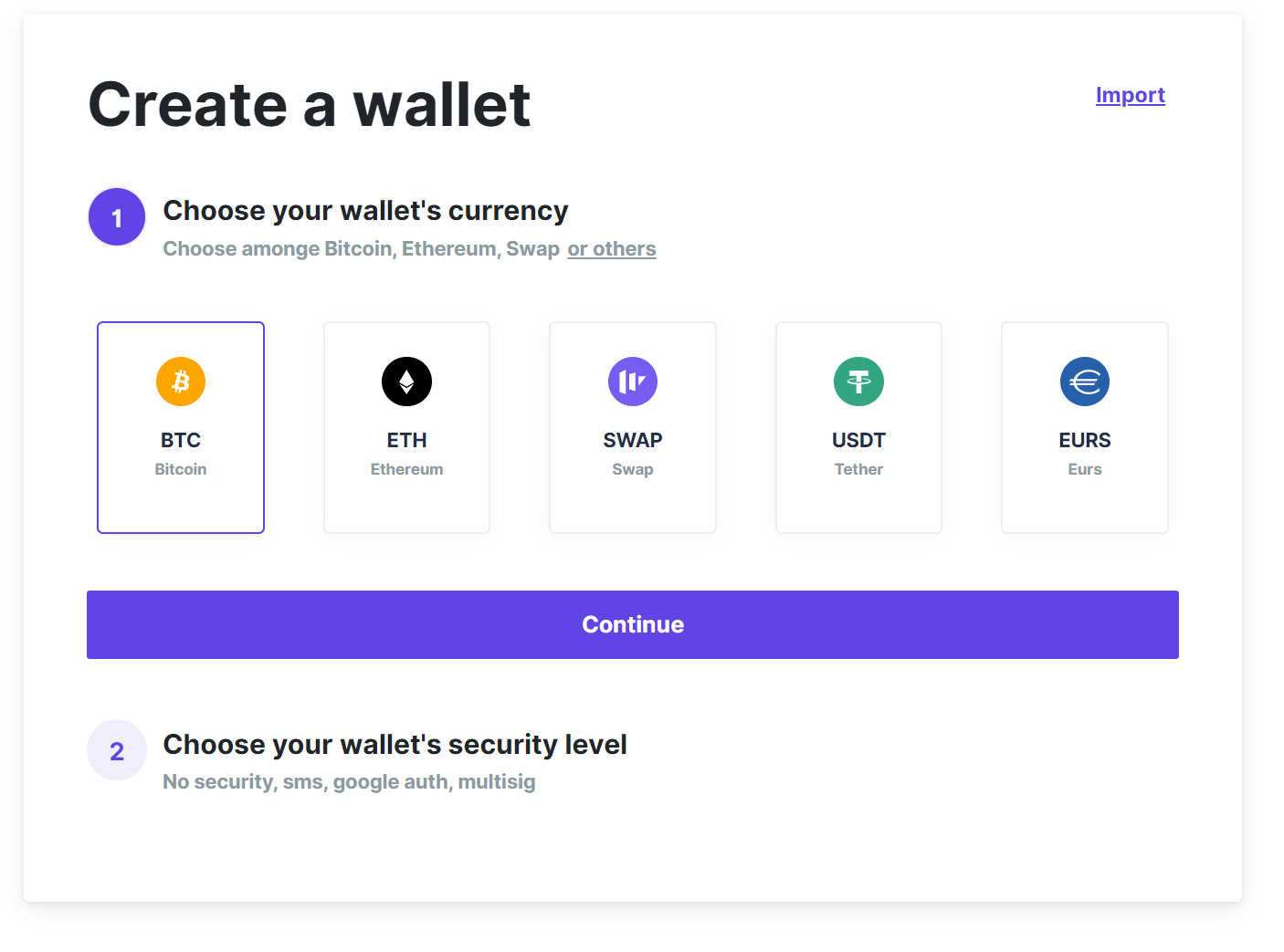 Bitcoin, Ethereum, ERC20 crypto wallets with exchange, farming and NFT - 2