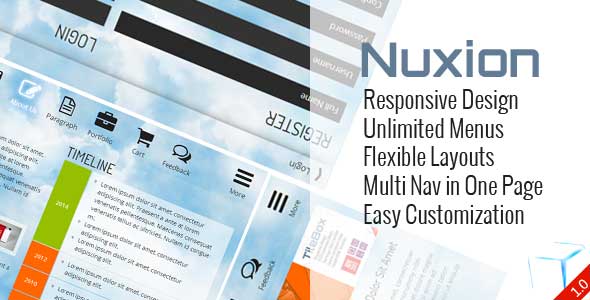 Nuxion jQuery - Responsive UX Navigation Menu Bar