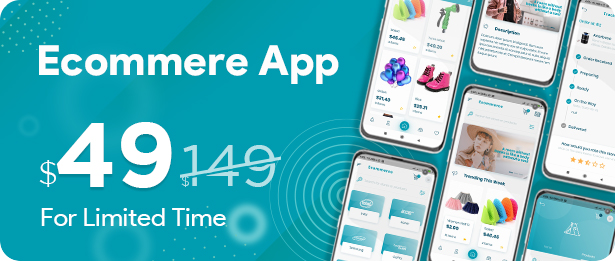 E-Commerce Flutter App UI Kit - 1
