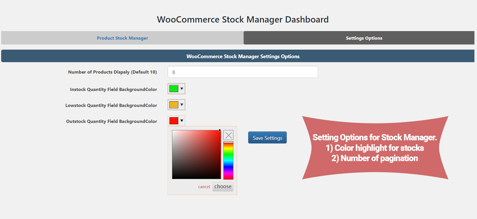 Woocommerce Stock Manager