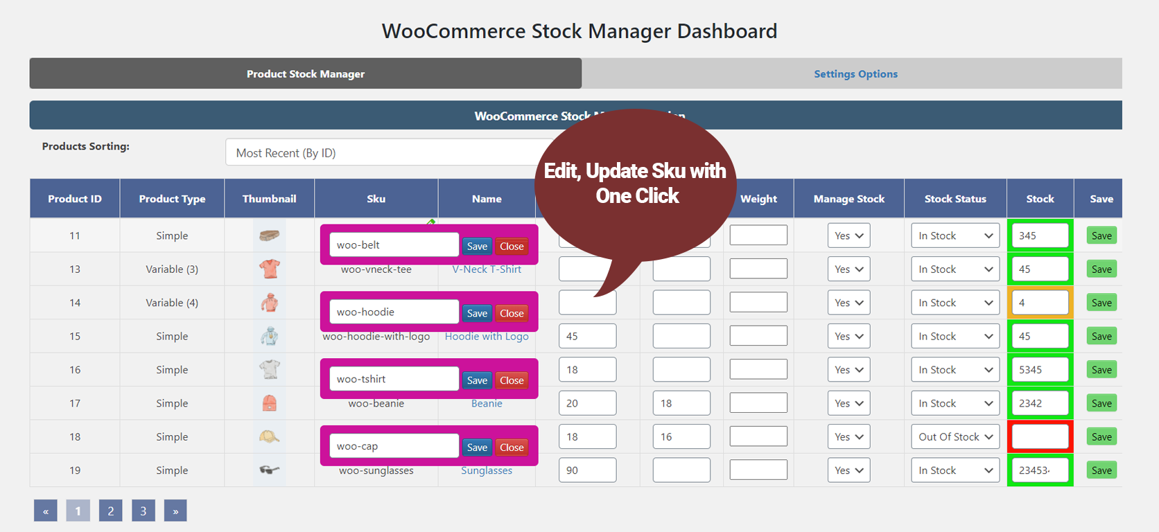 Woocommerce Stock Manager