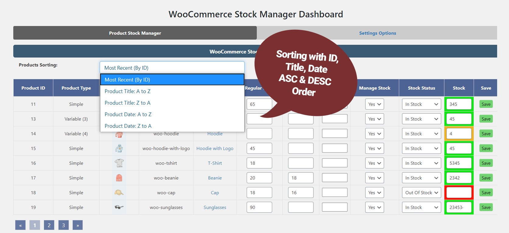 Woocommerce Stock Manager