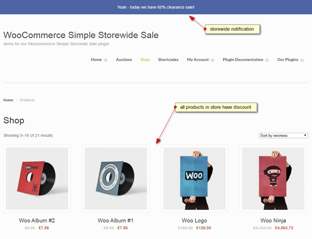 WooCommerce Simple Storewide Sale screenshot