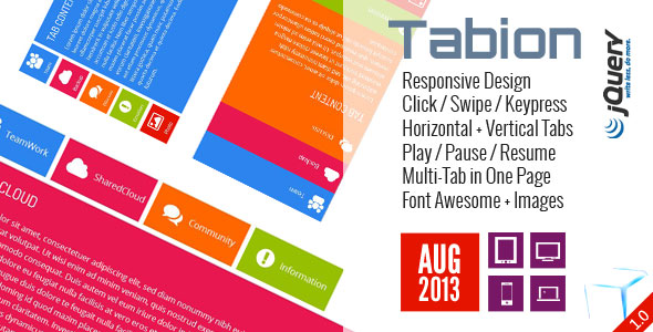 Tabion jQuery - Modern Responsive Tab Accordion Switcher