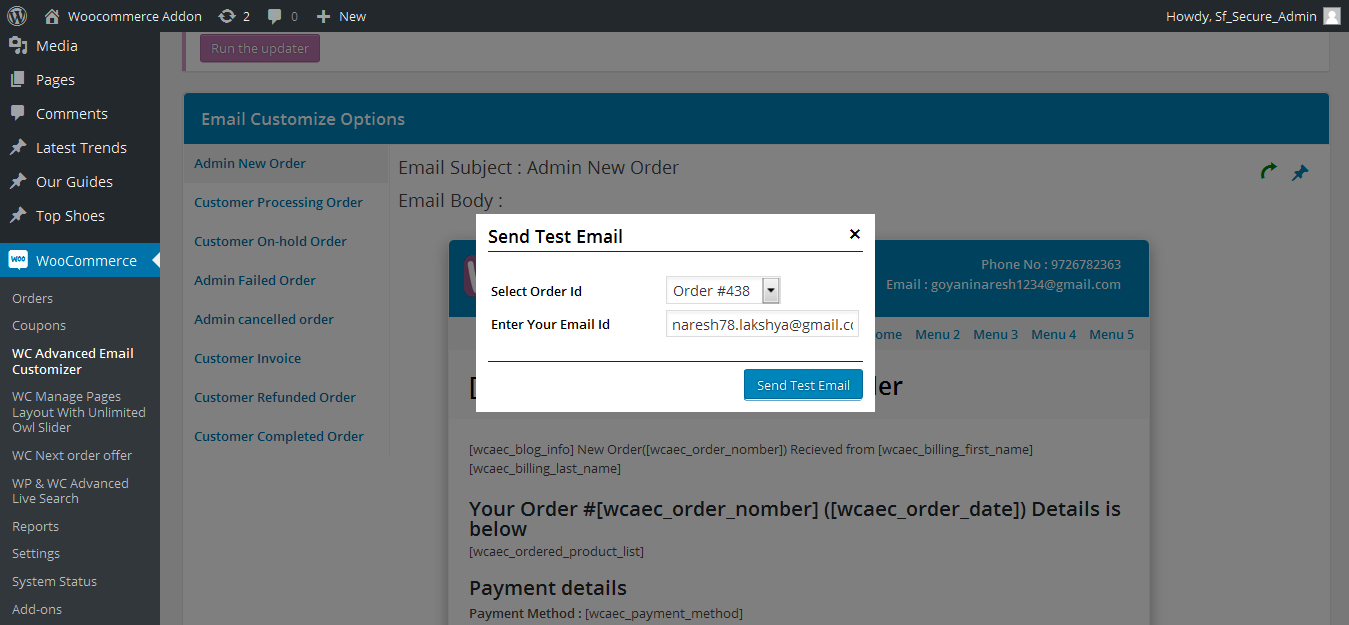 WooCommerce Advanced Email Customizer - 2