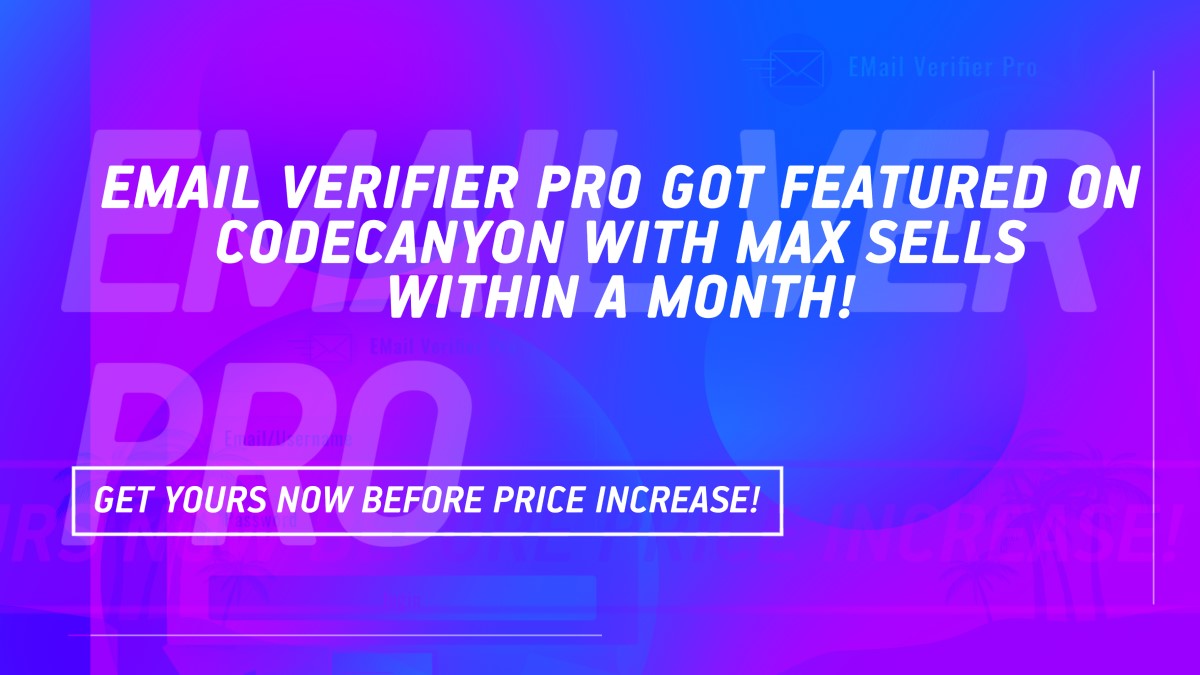Email Verifier Pro - Bulk Email Addresses Validation, Mail Sender & Email Lead Management Tool Featured In Envato Codecanyon