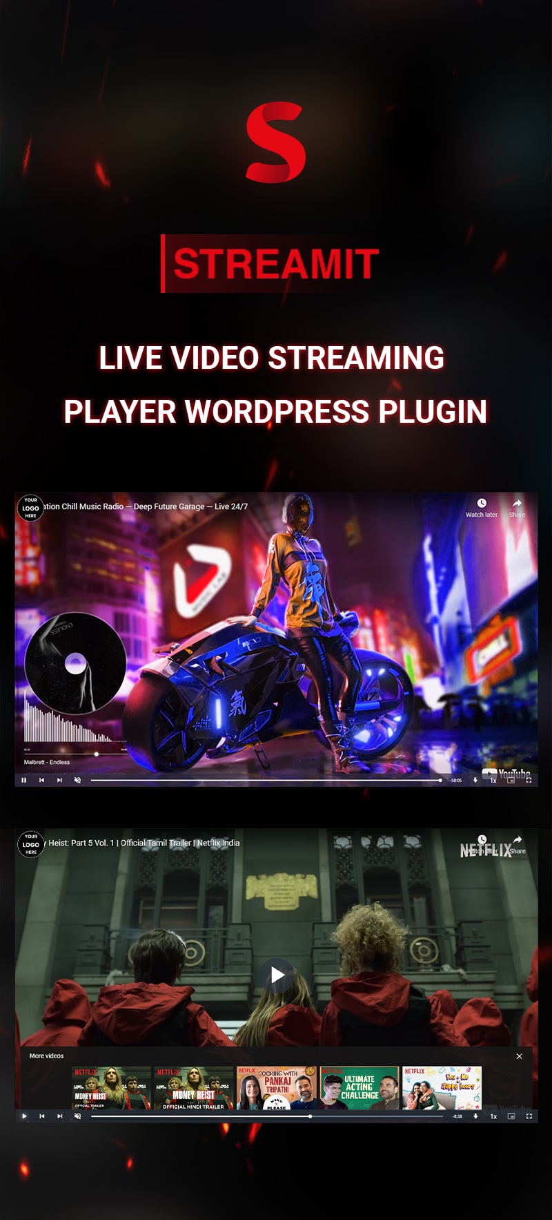 Streamit - Live video streaming  player WordPress plugin - 5