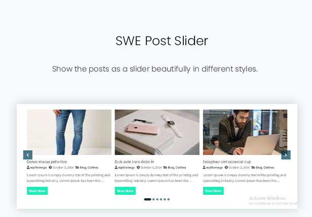 Post Slider Widget in Post Elements Plugin - Elementor Addon for Blog, Newspaper, Magazine