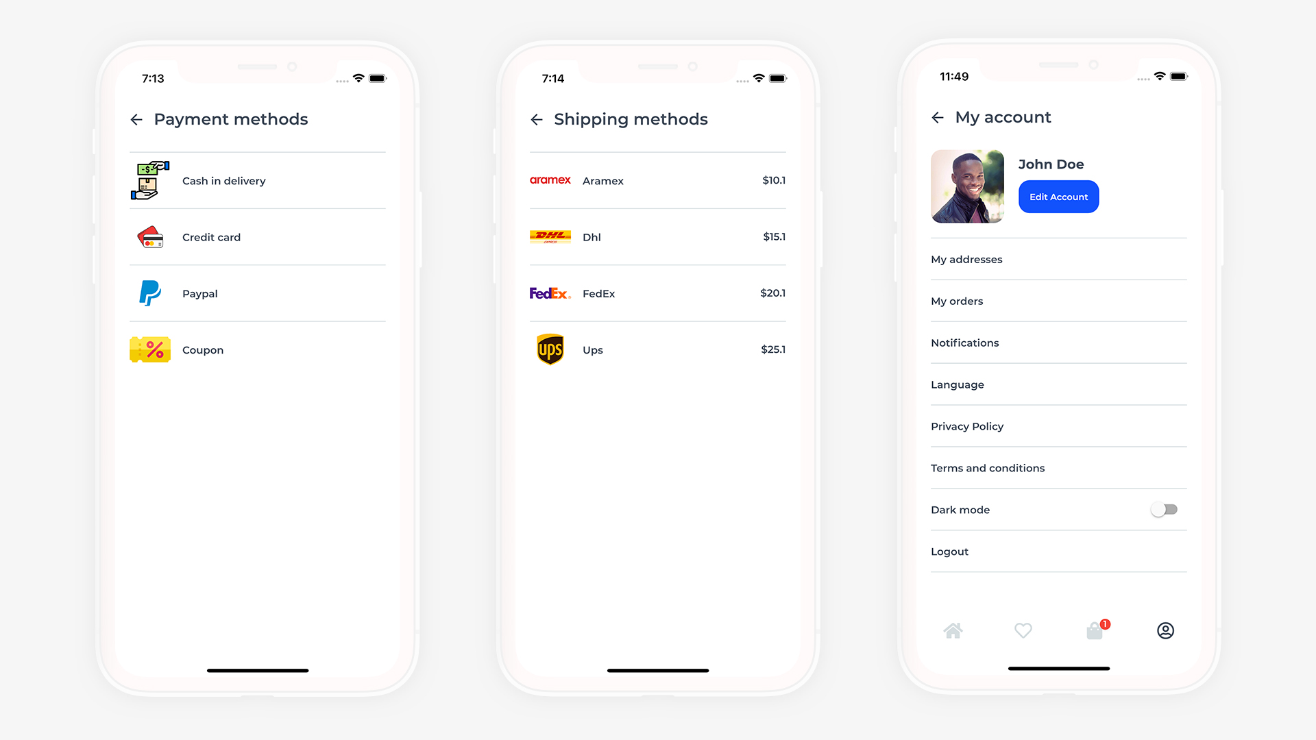 Flutter UI Kit - eCommmerce App for Fashion, Clothes and Sports Brands - 11