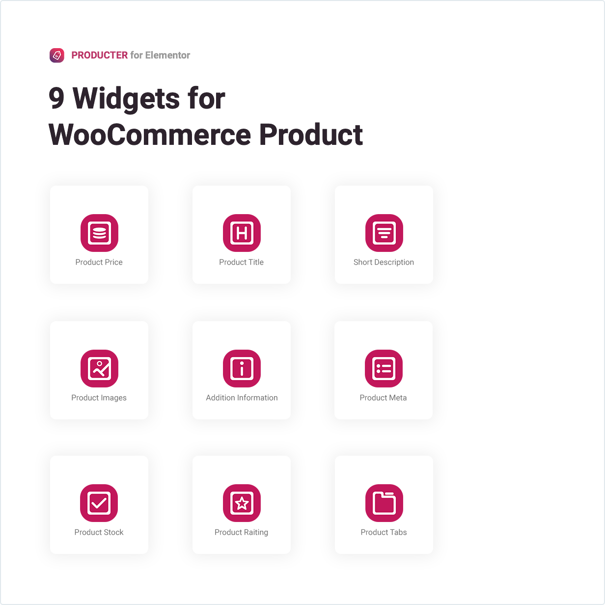 9 Widgets for WooCommerce Product