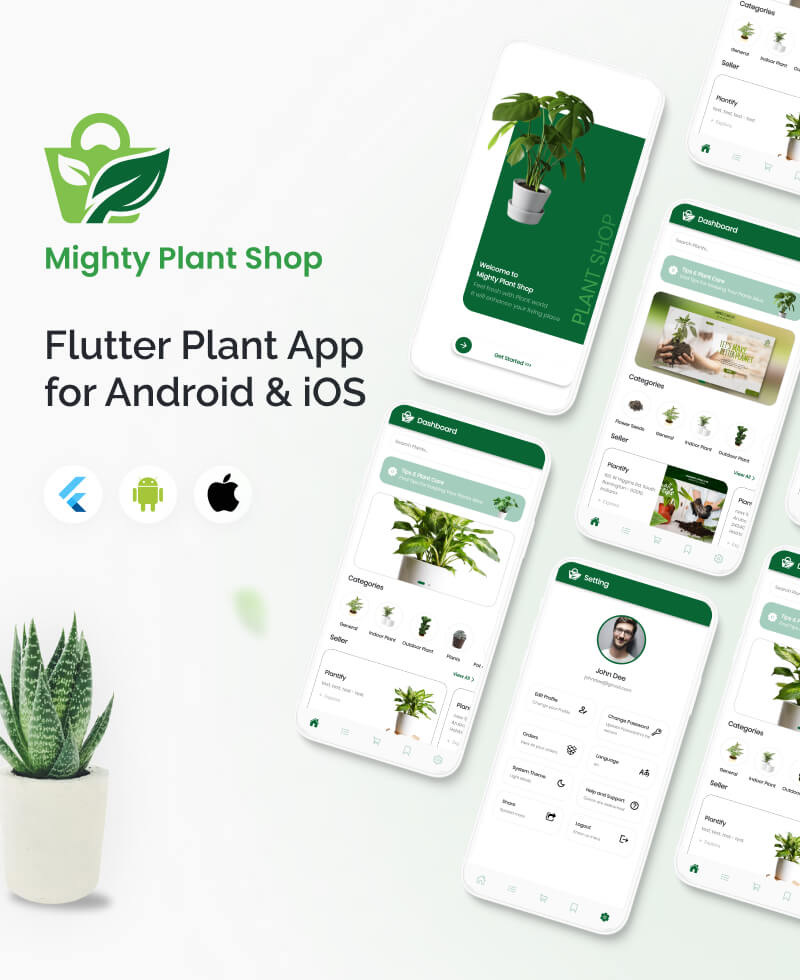 Mighty Plant Shop - Flutter Full App for Nurseries with WooCommerce backend - 5