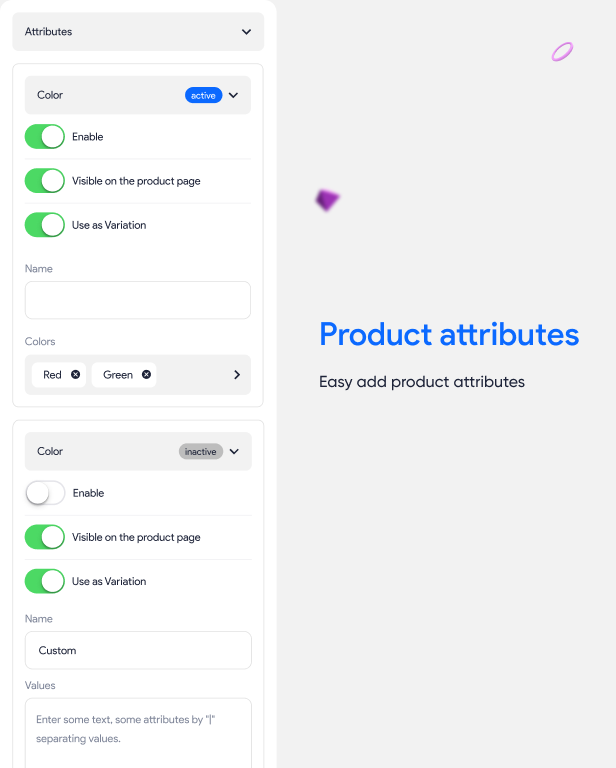 Product Attributes
