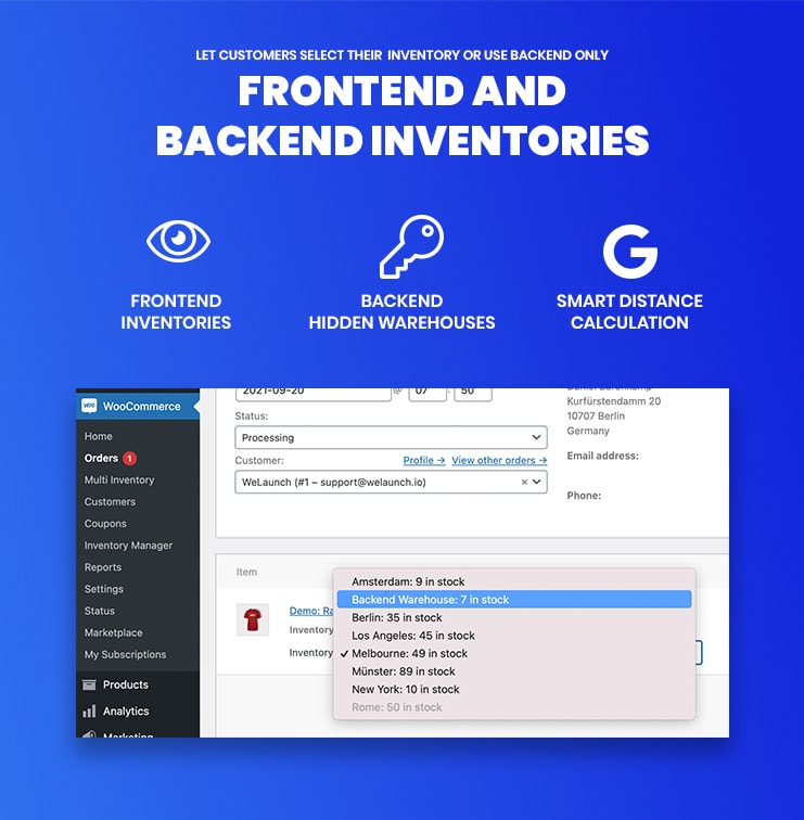 Frontend & backend Inventories