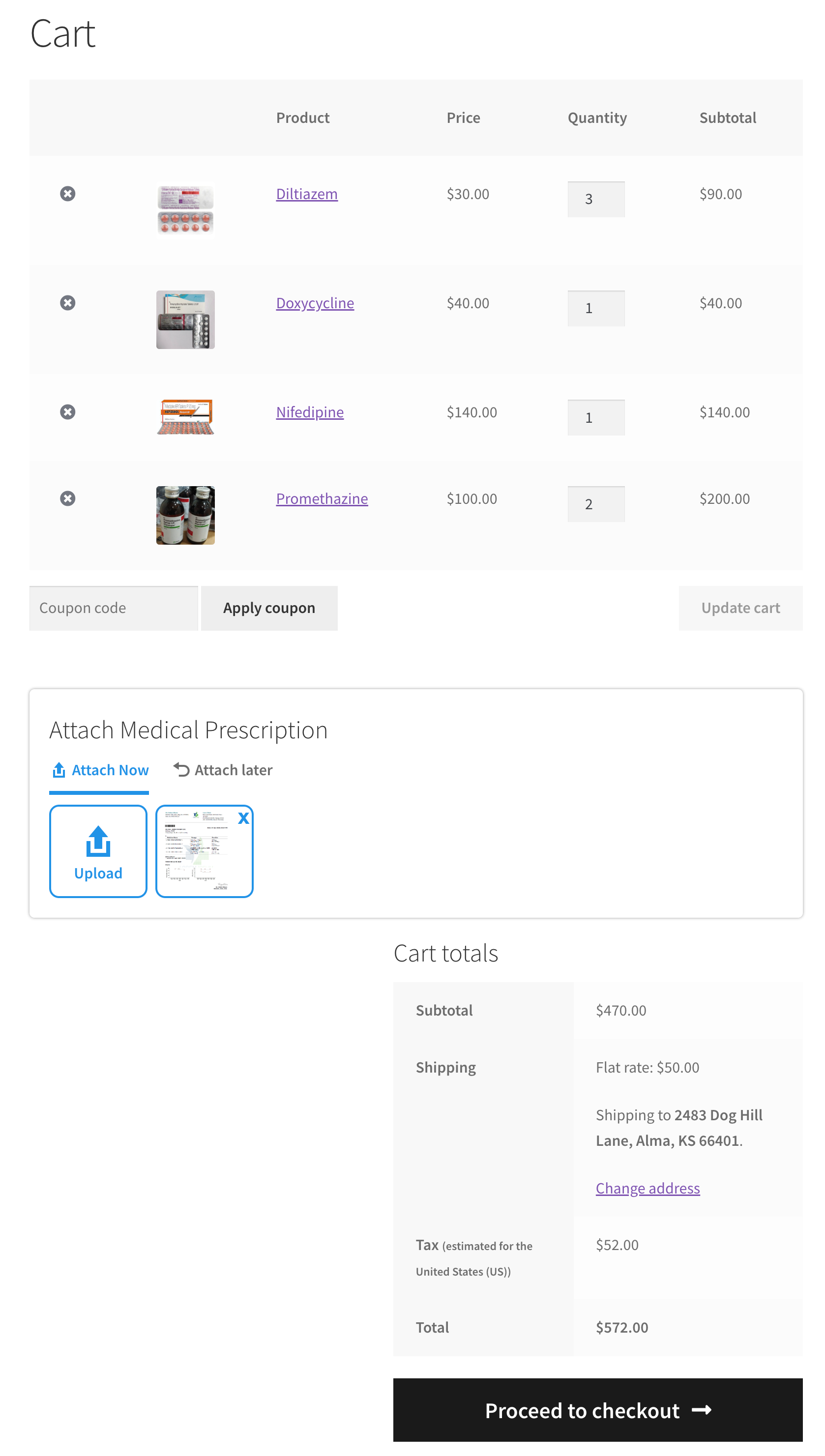WooCommerce Medical Prescription Attachment Attach Medical Prescription Now on the Cart Page