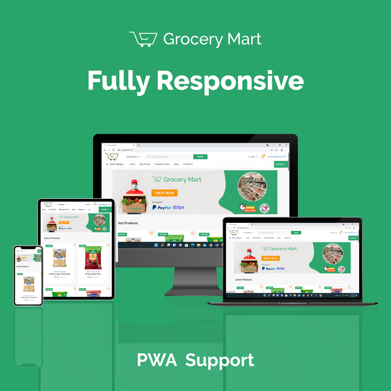 Blazor GroceryMart - (Grocery, Pharmacy, eCommerce, Store) /(BlazorWebassembly + SPA+PWA - 1